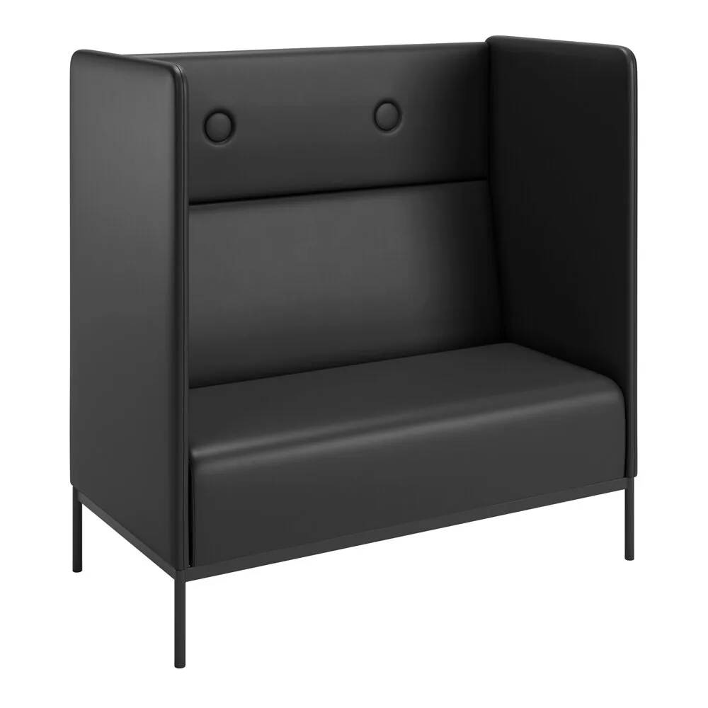 Andorra Диван двухместный 127x68x129,5 чёрный ADR36820001