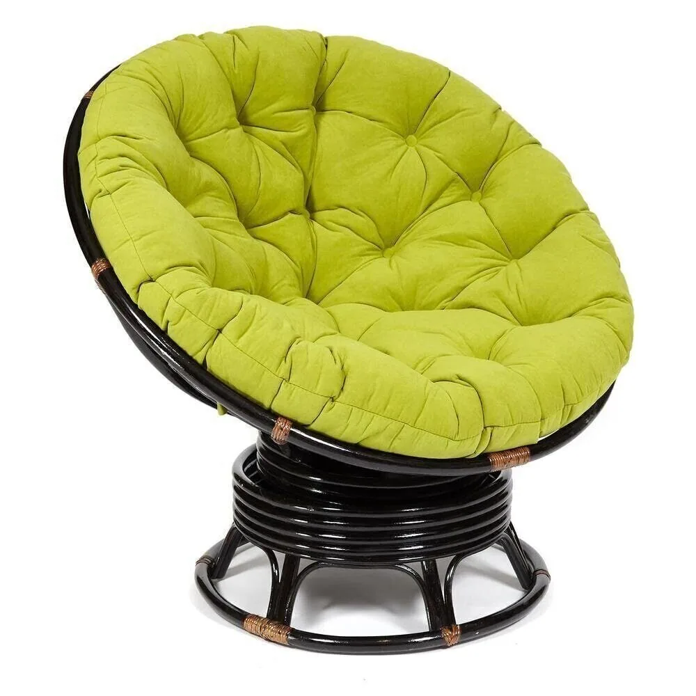 Кресло-качалка PAPASAN/ПАПАСАН w 23/01 B /с подушкой/ Antique brown (античный черно-коричневый)_13754.