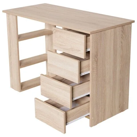 Стол письменный/компьютерный BRABIX "Scandi CD-016", 1100х500х750 мм, 4 ящика, дуб сонома, 641892, ЦБ013707-2