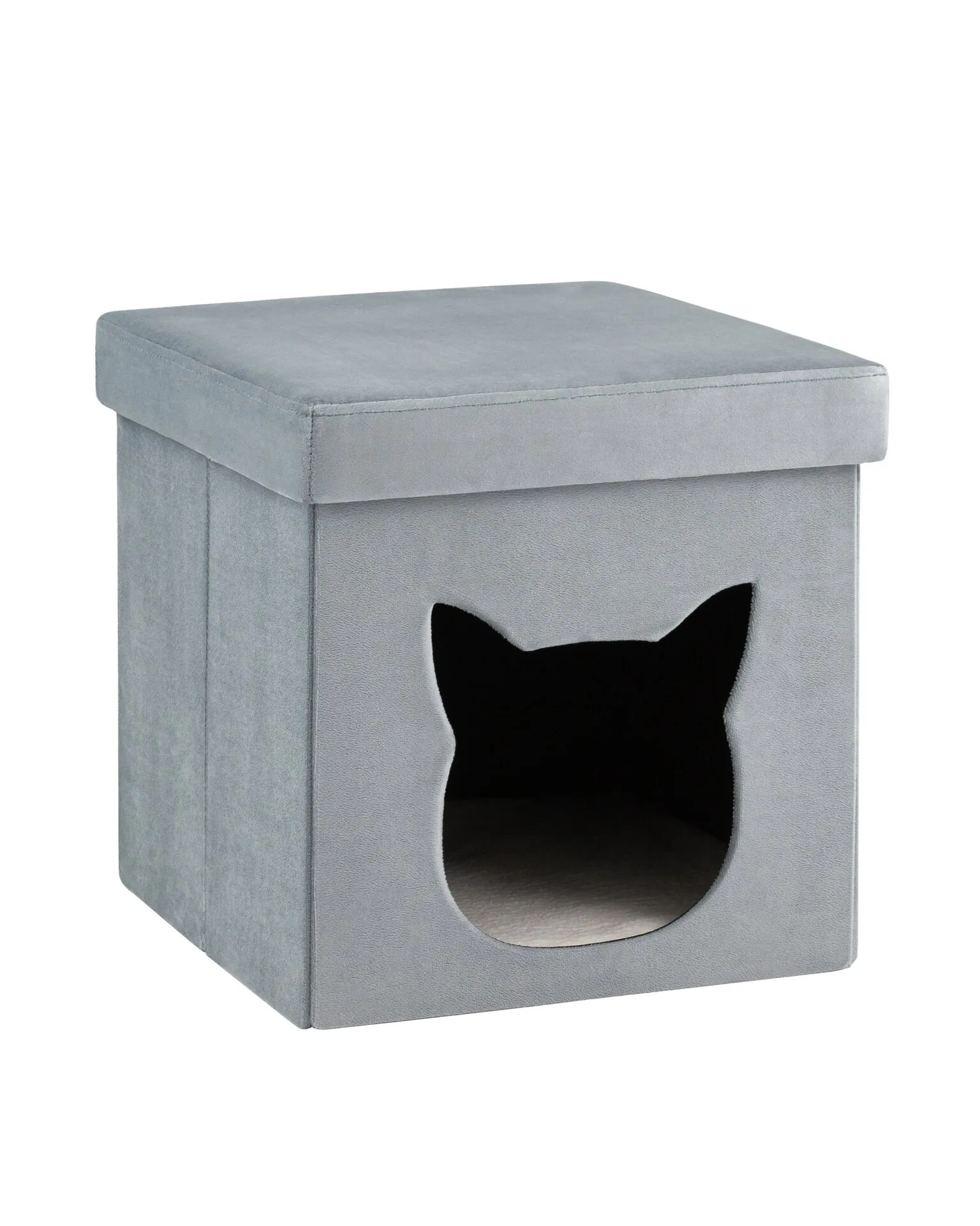 Пуф складной с ящиком Store Pet бирюзовый.