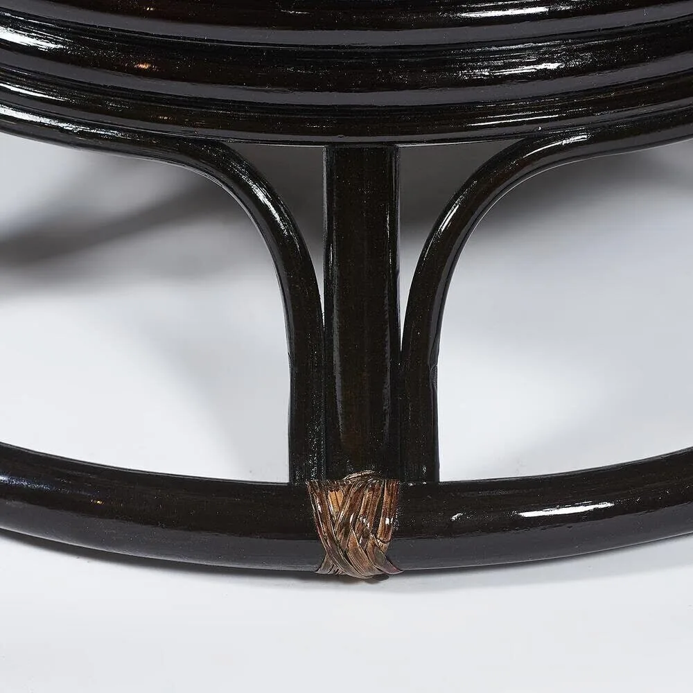 Кресло-качалка PAPASAN/ПАПАСАН w 23/01 B /с подушкой/ Antique brown (античный черно-коричневый)_13750.