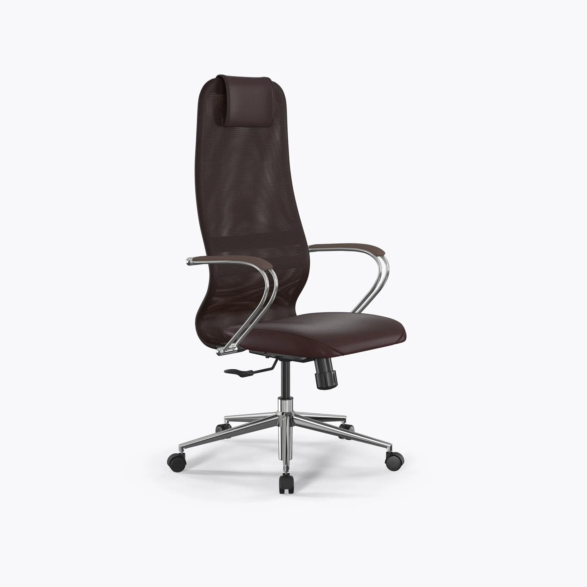Кресло Метта SynchroSit 8 B1-9K - X2+Extra /Uh00/Wh12/K3cL(M20.B23.G18.W02) (Темно-коричневый)