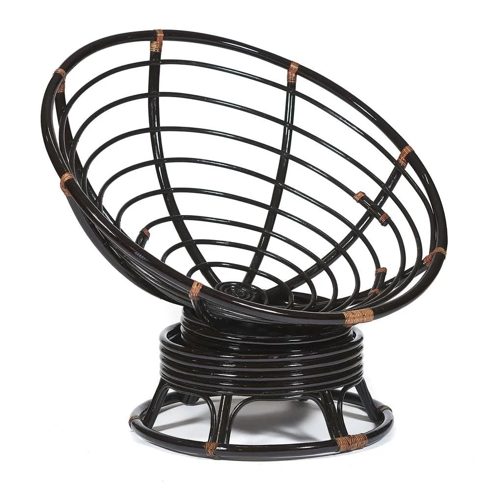 Кресло-качалка PAPASAN/ПАПАСАН w 23/01 B /с подушкой/ Antique brown (античный черно-коричневый)_13750.