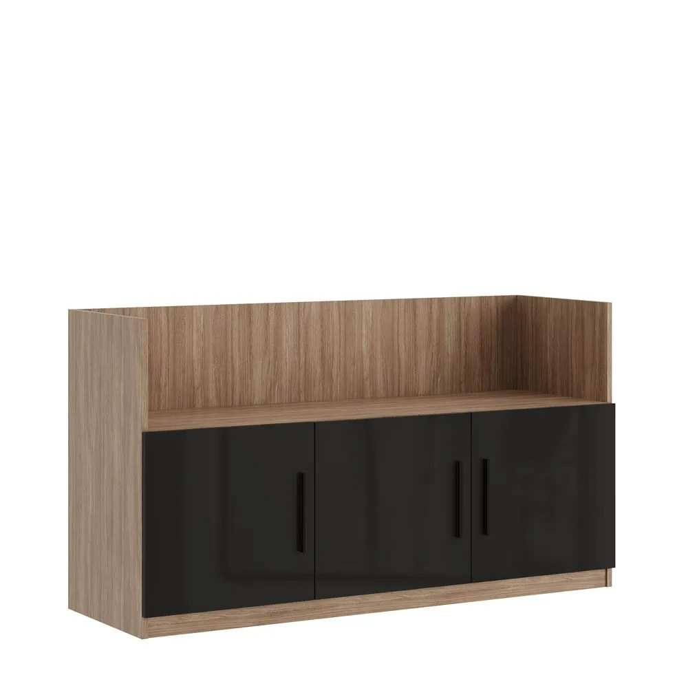 Asti Креденция 3 двери, глянец 135x45x74,2 дуб урбан AST33941643