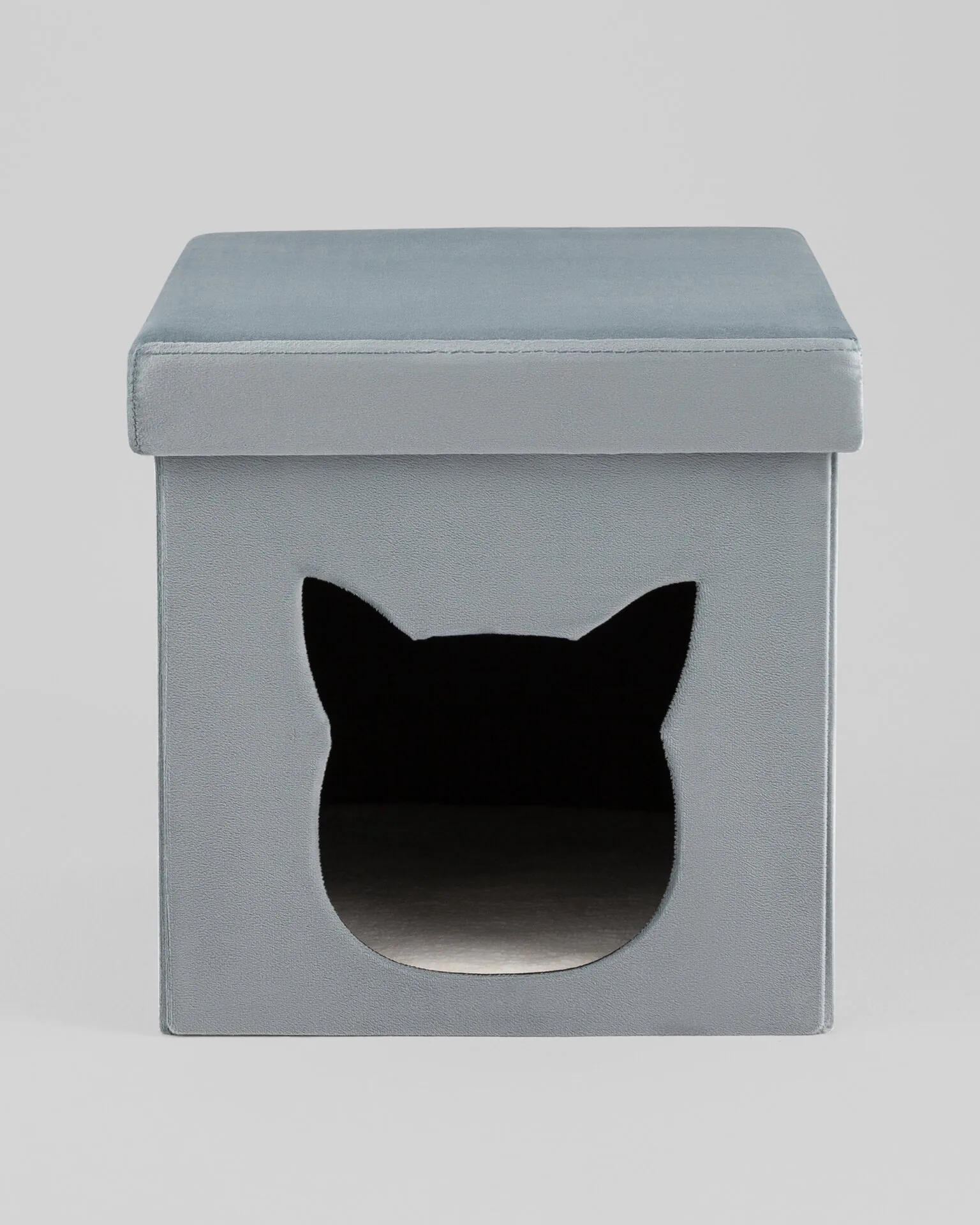 Пуф складной с ящиком Store Pet бирюзовый.