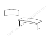 ТАНГО СТ9-R16R Стол руководителя 160х94х75