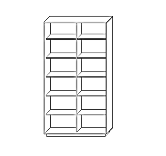 Шкаф-купе с дверьми ЛДСП 1400х600х2400 ШхГхВ  ШКК8.1460_2х705