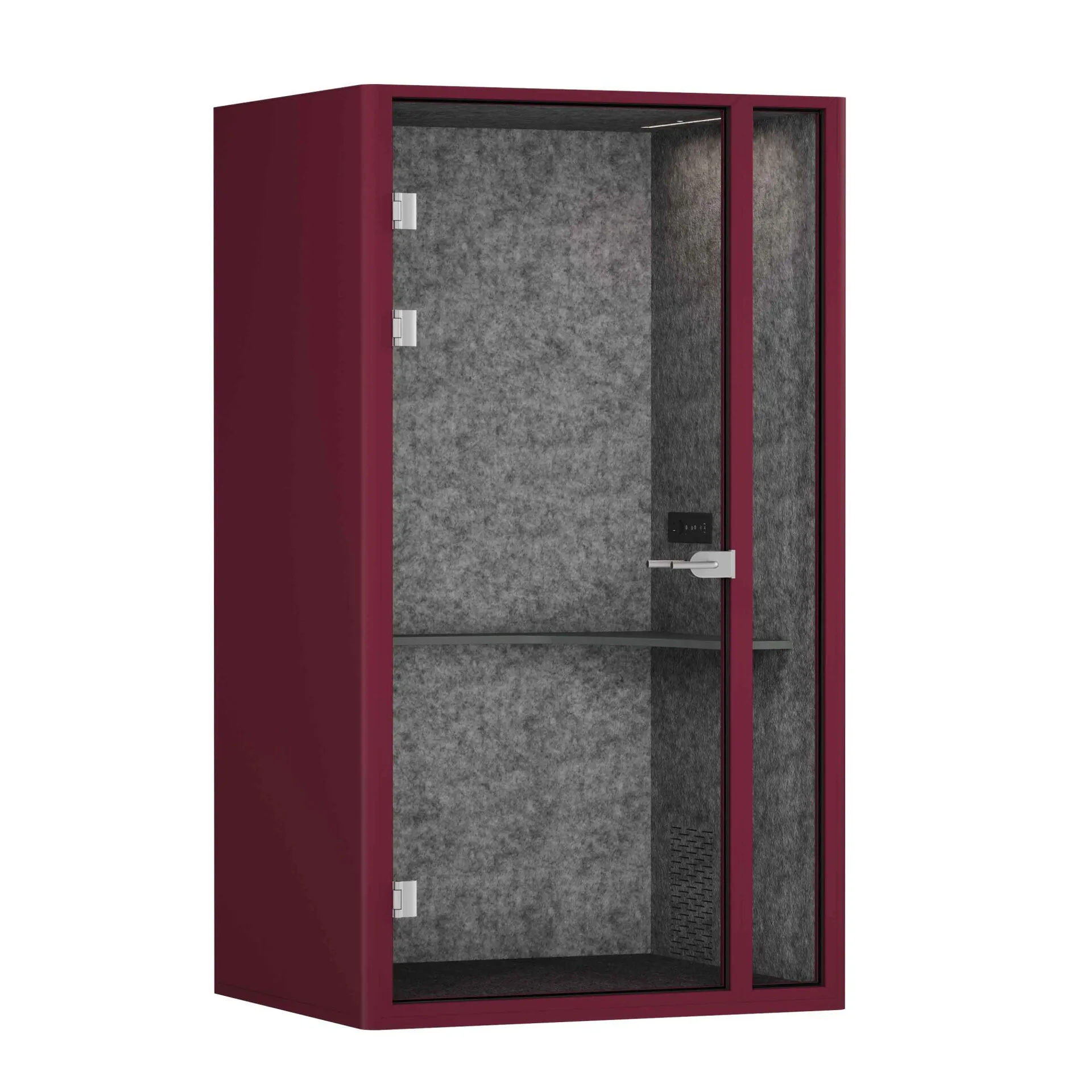 Акустическая кабина SoundCube RV UNO+ з/с-глухая  SDC-1.2-WA-Бордовый/Морская галька/Антрацит/Прозрачный/Серый 1300*1070*2278