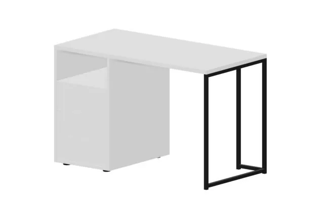 Link Стол на опорной тумбе 3 ящ. левый (push-to-open, в разборе), 118х60х75см